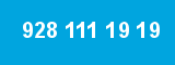 928 111 19 19